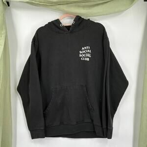 Men's "Anti Social Social Club" Hoodie Black Size M 100% Cotton